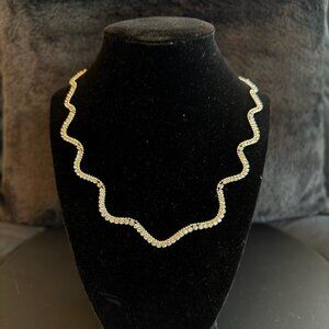 "Moonlight Serenade" Costume Crystal Wave Necklace